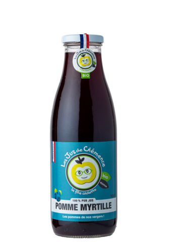 Pur jus de pomme myrtille...